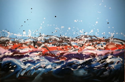 Wasser, Öl auf Leinwand, 100 x 150, 2018